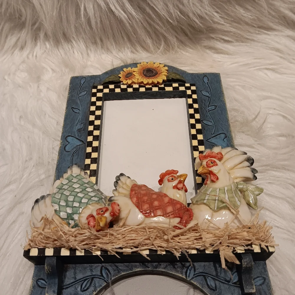 Colorful Rooster Themed Photo Frame